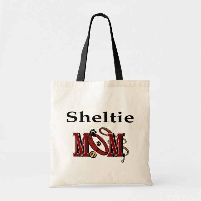 Sheltie MAMA Tote Bag Tragetasche (Vorne)