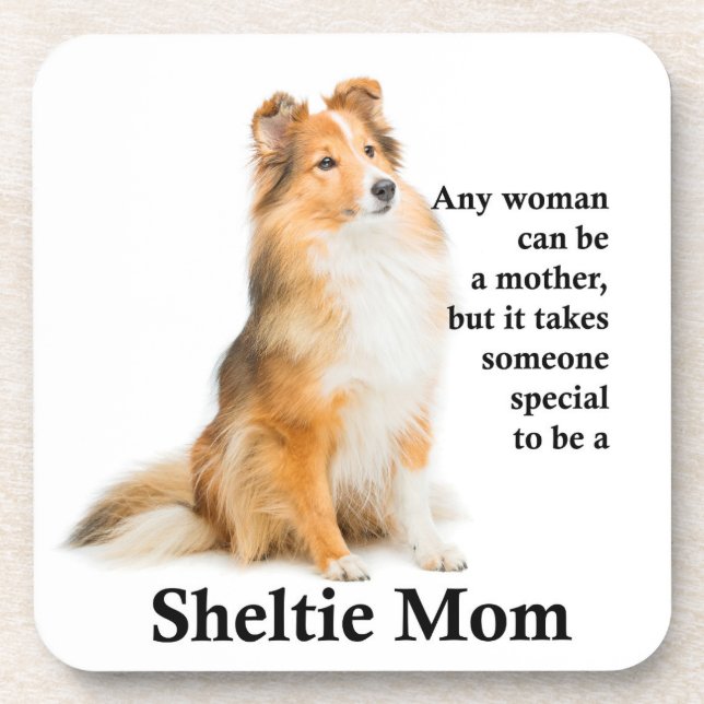 Sheltie Mama Untersetzer Set (Vorderseite)