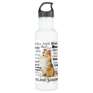 Sheltie Merkmal-Wasser-Flasche Edelstahlflasche
