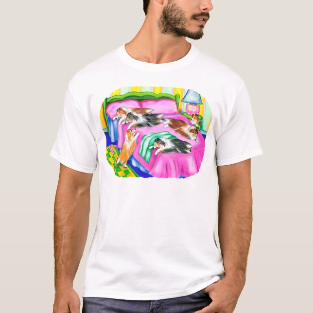 Sheltie Pink Comfort T-Shirt (Vorderseite)