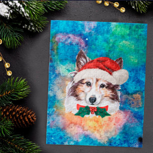 Sheltie-Rasse Hund Weihnachten Puzzle