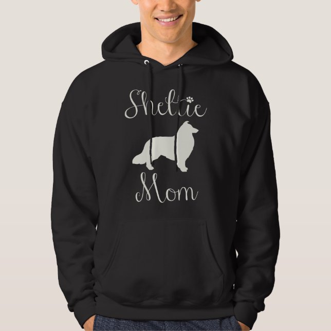 Sheltie, Shelties Schönes Script Sheltie Mama Hoodie (Vorderseite)
