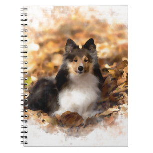 Sheltie Shetland Sheepdog Art Malerei Notizblock