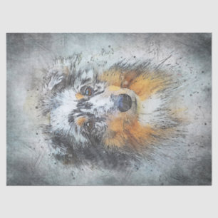 Sheltie - Shetland Sheepdog Decoupage Seidenpapier