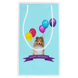 Sheltie Shetland Sheepdog Happy Birthday Geschenkt Kleine Geschenktüte