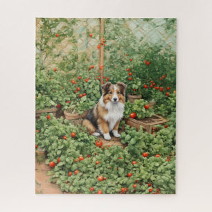 Sheltie Tomato Garden Guardian Puzzle