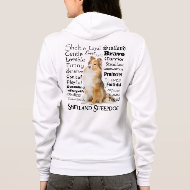 Sheltie Traits Hoodie (Rückseite)