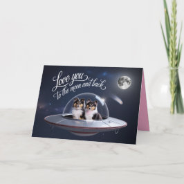 Sheltie Valentinstagskarte Karte