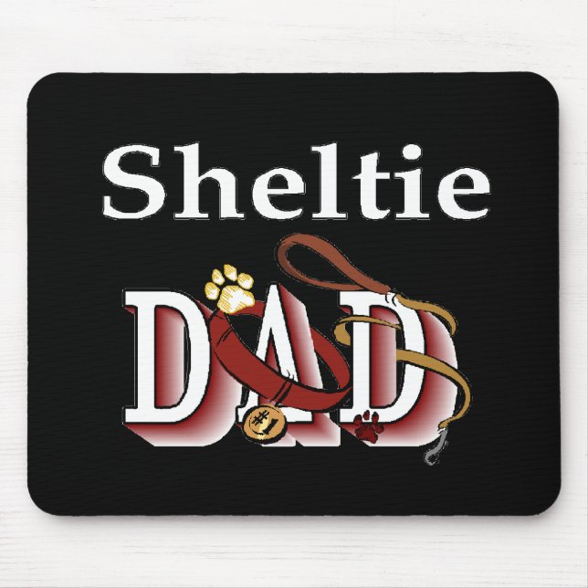 Sheltie Vater Geschenke Mousepad (Vorne)