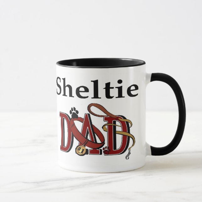 Sheltie Vater Geschenke Tasse (Rechts)