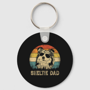 Sheltie Vater Hund Liebhaber Vatertag T-Shirt Schlüsselanhänger