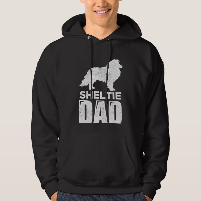 Sheltie Vater Shetland Sheepdog Hund Vater Hoodie (Vorderseite)