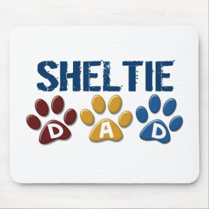 SHELTIE Vater-Tatzen-Druck 1 Mousepad