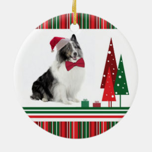 Sheltie Weihnachtsverzierung Keramik Ornament