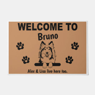 Sheltie Welcome Personalized Custom Fußmatte