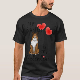 Shelties Niedlich Sheltie Valentinstag Sheltie Mam T-Shirt