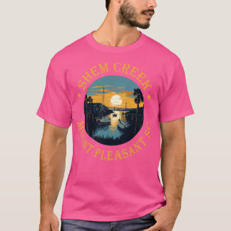 Shem Creek Sunset Mount Angenehme SC Gold Version T-Shirt