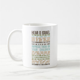 Shema Gebet auf englisch - coffe Tasse