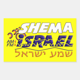 Shema Israel Rechteckiger Aufkleber