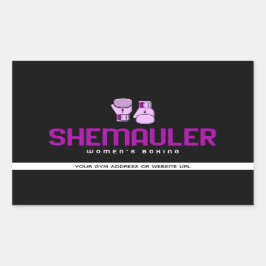 Shemauler Frauen Boxing Pink Boxhandschuhe Rechteckiger Aufkleber