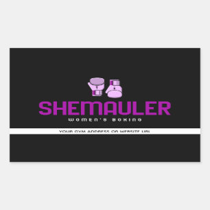 Shemauler Frauen Boxing Pink Boxhandschuhe Rechteckiger Aufkleber
