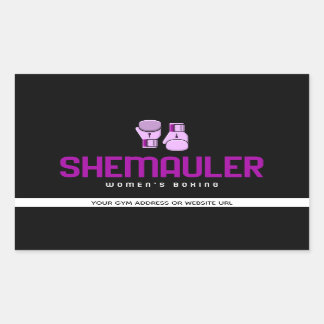 Shemauler Frauen Boxing Pink Boxhandschuhe Rechteckiger Aufkleber