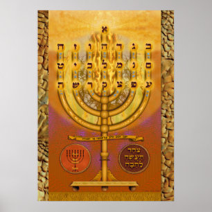 Shemen ha Tov Menorah Poster