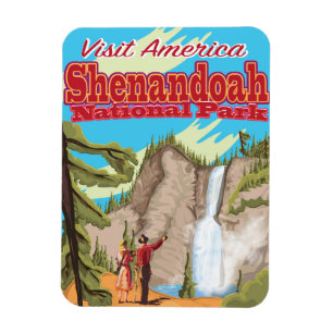 Shenandoa Nationalpark und Reservieren Travel Post Magnet