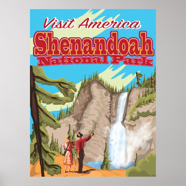 Shenandoa Nationalpark und Reservieren Travel Post Poster (Vorne)