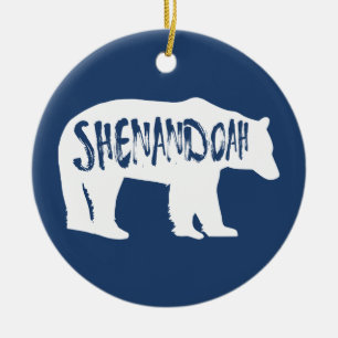 Shenandoah National Park Bear Keramik Ornament