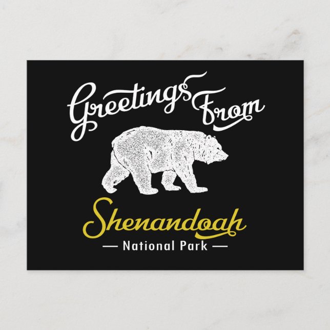 Shenandoah National Park Bear Postkarte (Vorderseite)