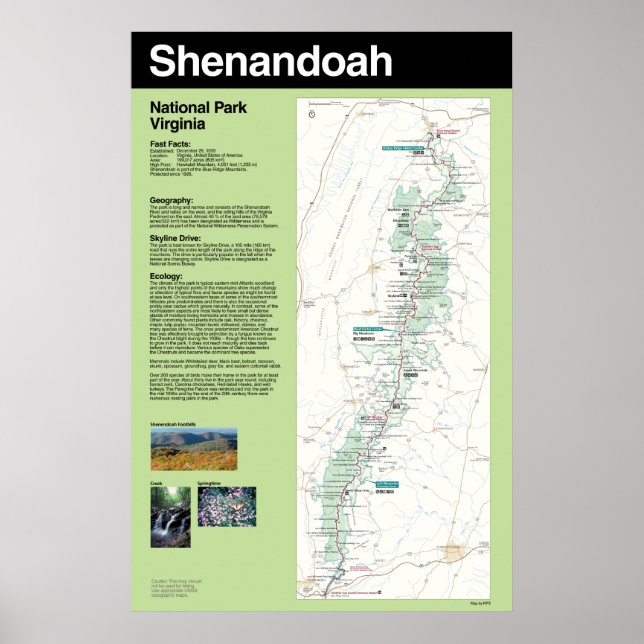 Shenandoah National Park Grosses Poster (Vorne)