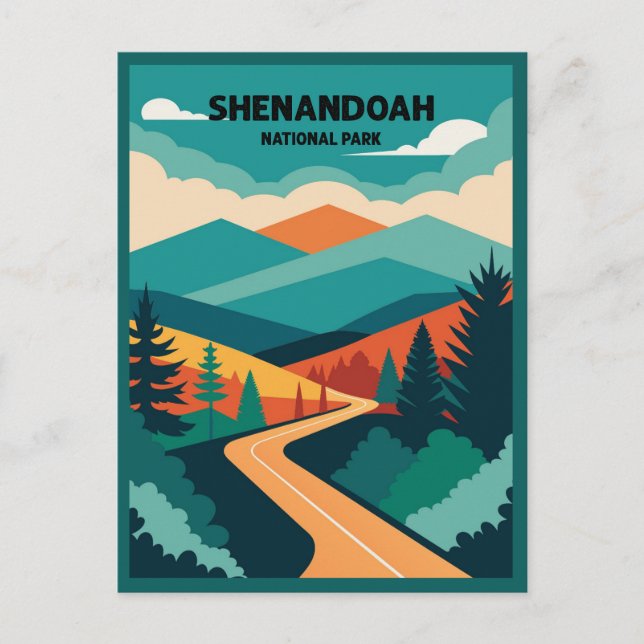 Shenandoah National Park Skyline-Laufwerk Postkarte (Vorderseite)