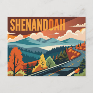 Shenandoah National Park Skyline-Laufwerk Postkarte