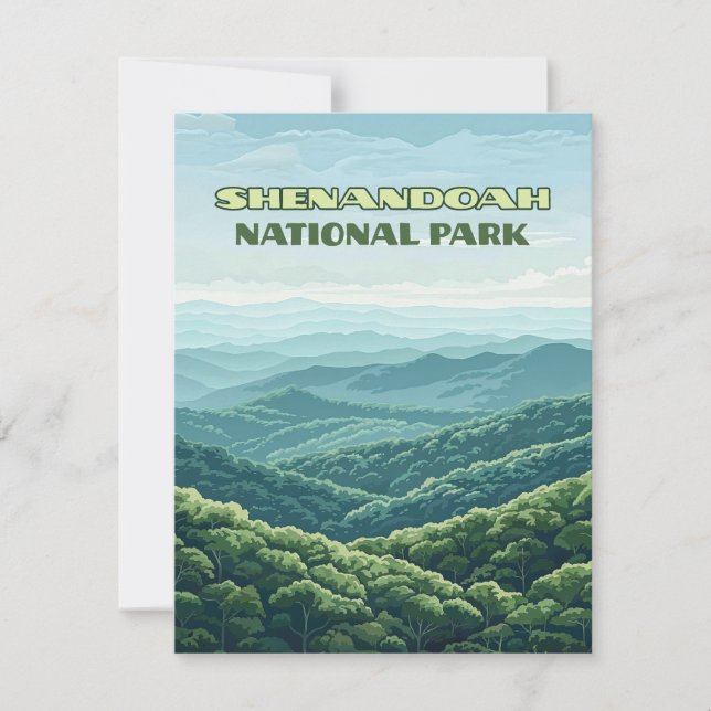 Shenandoah National Park Virginia Blue Ridge Card (Vorderseite)