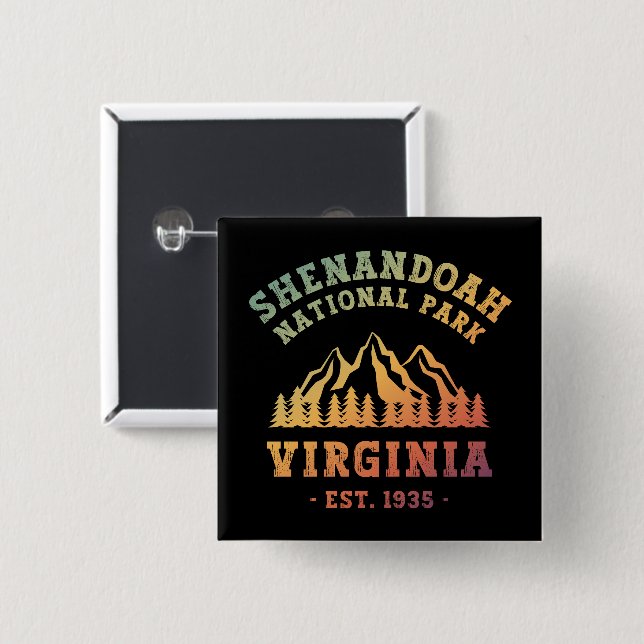 Shenandoah National Park Virginia USA Button (Vorne & Hinten)