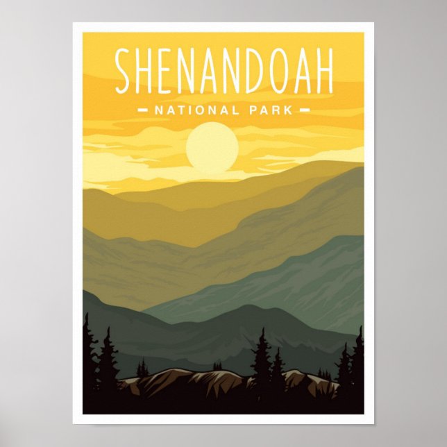 Shenandoah National Park Virginia USA Travel Poster (Vorne)