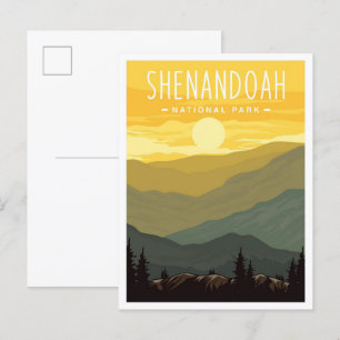 Shenandoah National Park Virginia USA Travel Postkarte