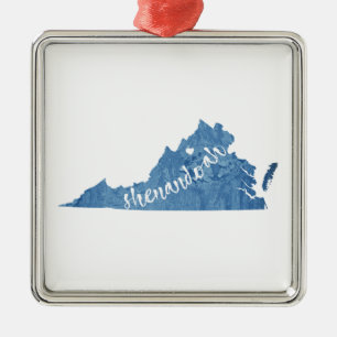 Shenandoah National Park Virginia Wood Grain Ornament Aus Metall