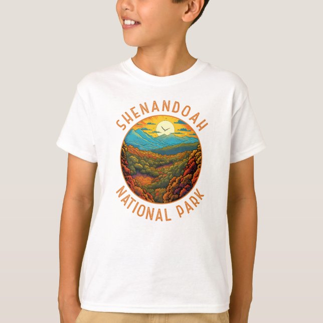 Shenandoah Nationalpark Distressed Circle T-Shirt (Vorderseite)