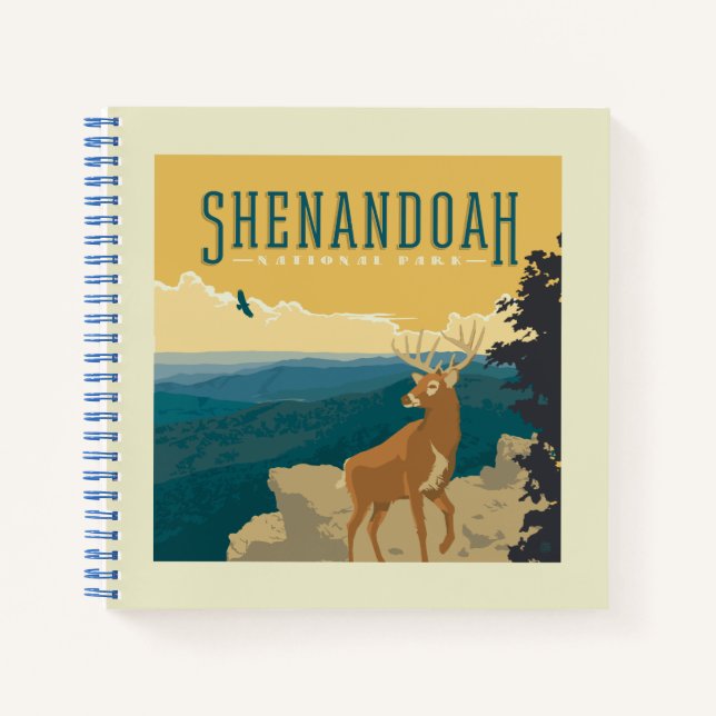 Shenandoah-Nationalpark | Hirsch Notizbuch (Vorderseite)