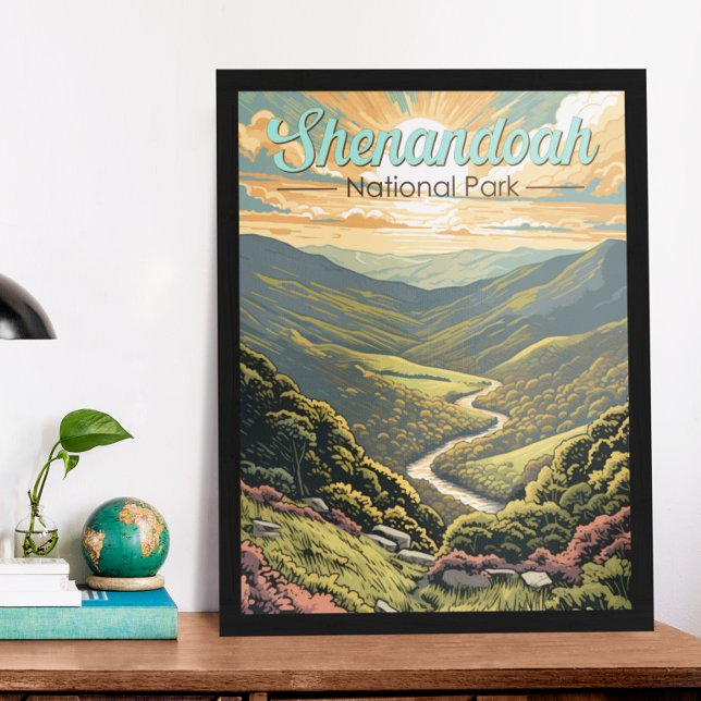 Shenandoah Nationalpark Illustration Reisen Retro Poster (Von Creator hochgeladen)