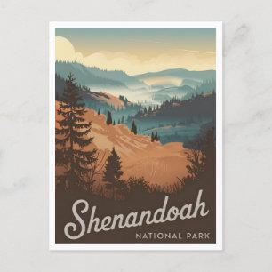 Shenandoah Nationalpark im Vintage-Stil Postkarte