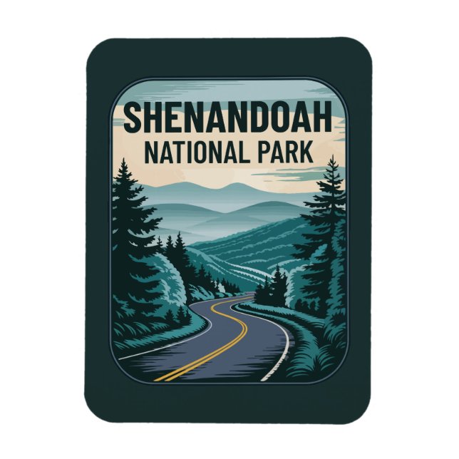 Shenandoah Nationalpark Landschaft Magnet (Vertikal)