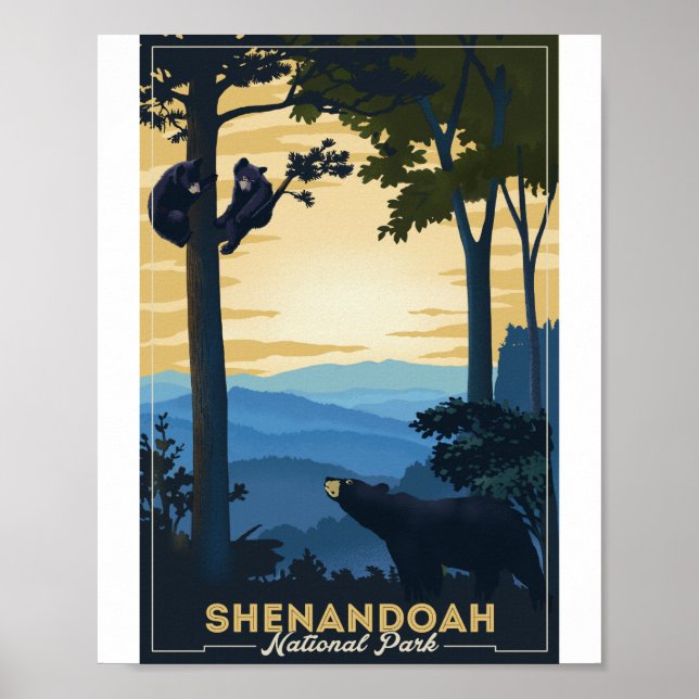 Shenandoah Nationalpark Litho Artwork Poster (Vorne)