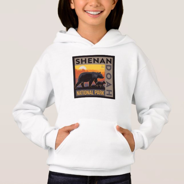 Shenandoah-Nationalpark | Mama Bear & Cubs Hoodie (Vorderseite)
