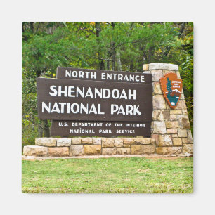 Shenandoah Nationalpark Nordeingang Zeichen Magnet