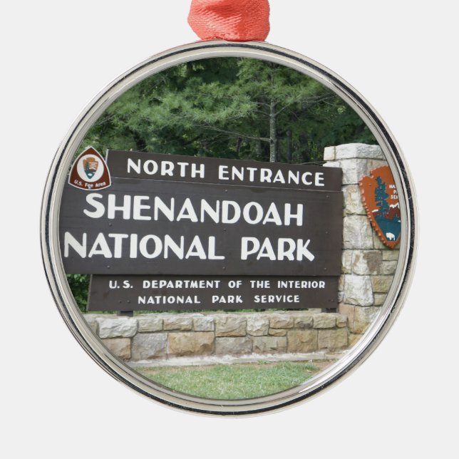 Shenandoah Nationalpark Silbernes Ornament (Vorne)