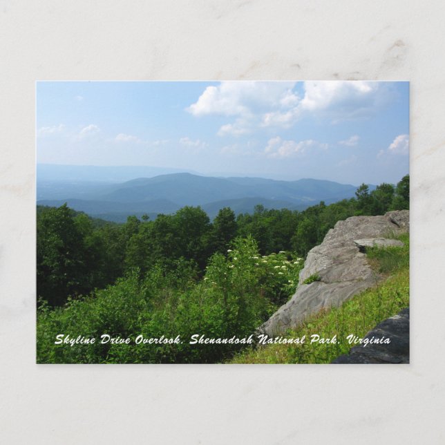 Shenandoah Nationalpark Skyline Drive Landschaftli Postkarte (Vorderseite)