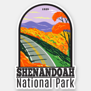 Shenandoah Nationalpark Skyline Drive Virginia Aufkleber